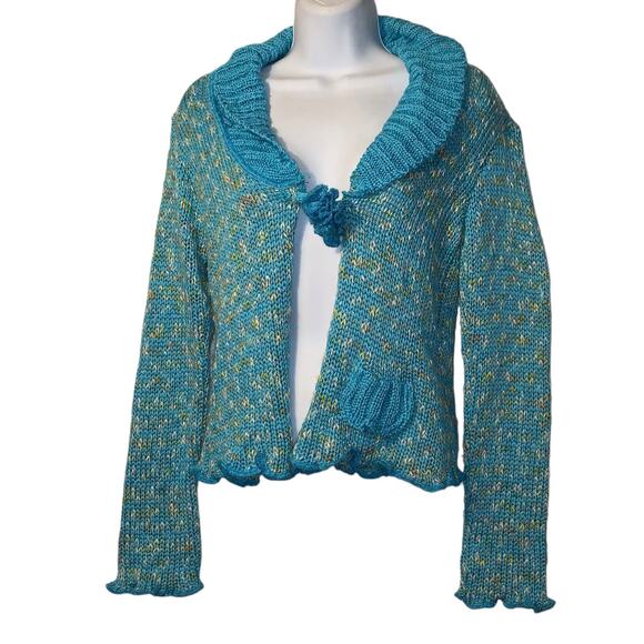 Mirasati Paris Green Multicolor Open Sweater - Picture 10 of 12